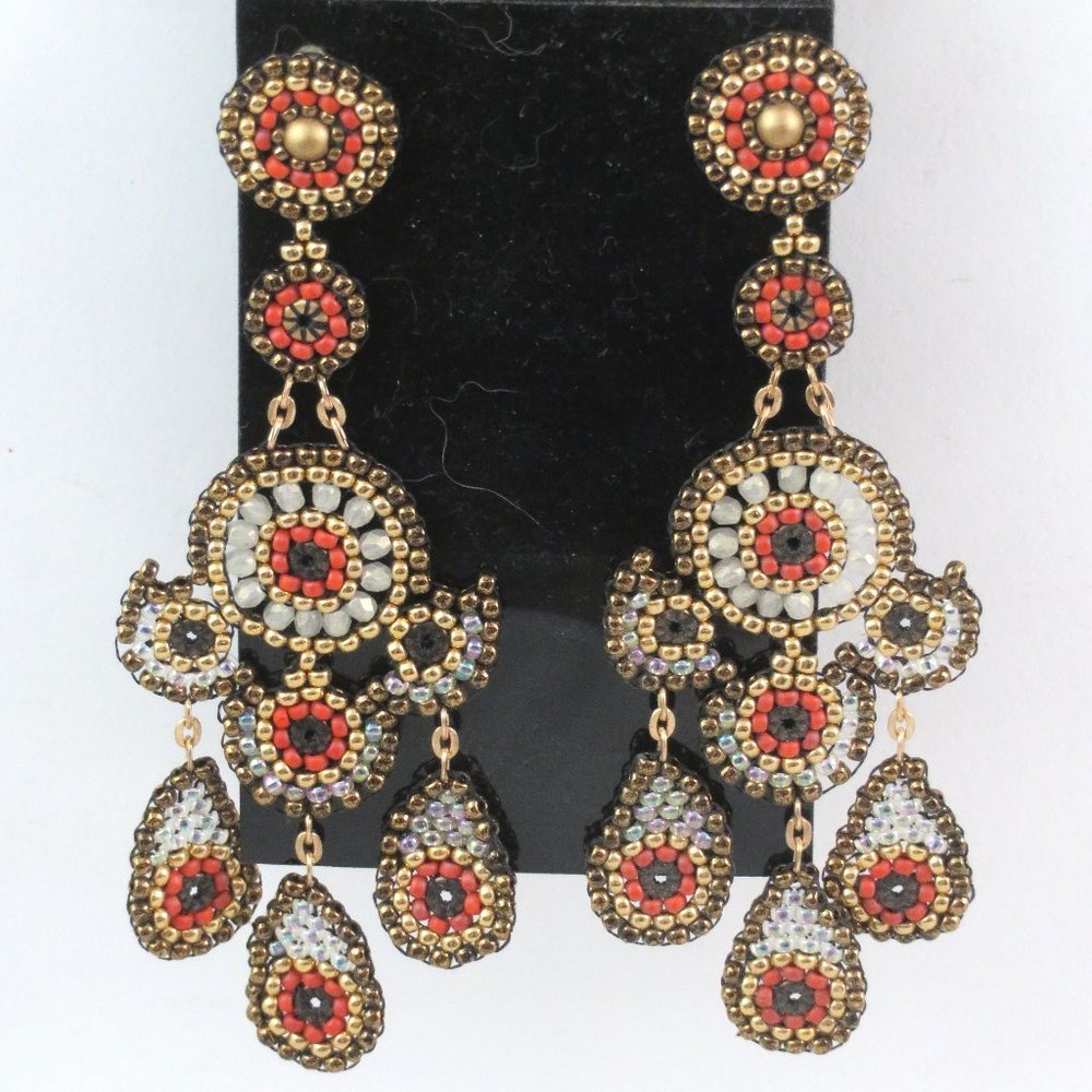 Handmade artisan earrings bronze
